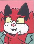 anthro clothed clothing fur hair male open_mouth shirt simple_background smile solo teeth topwear white_body white_fur duck_hunt_dog_(artist) nintendo pokemon fan_character tyson_incineroar felid generation_7_pokemon incineroar mammal pokemon_(species) 2017 hi_res