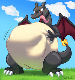 belly bulge feral male solo struggling struggling_prey vore deenoodies mythology nintendo pokemon charizard dragon generation_1_pokemon lizard mythological_creature mythological_scalie pokemon_(species) reptile scalie absurd_res hi_res