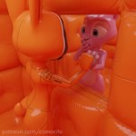 bound clothing duo encasement female handwear latex latex_clothing mask mirror mittens padded_room prisoner text comorito disney zootopia judy_hopps lagomorph leporid mammal rabbit 1:1 3d_(artwork) absurd_res blender_(artwork) digital_media_(artwork) hi_res url