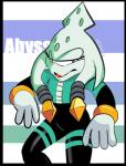 anthro female mantle_(mollusk) open_mouth purple_eyes solo text kl0ndike archie_comics sega sonic_the_hedgehog_(archie) sonic_the_hedgehog_(comics) sonic_the_hedgehog_(series) abyss_the_squid cephalopod coleoid decapodiform marine mollusk 2016 english_text hi_res signature