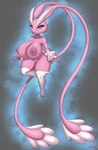 absurd_res anthro areola big_breasts blue_eyes breasts female fur generation_1_pokemon generation_4_pokemon genitals hi_res huge_breasts hybrid legendary_pokemon lopunny mew_(pokemon) nintendo nipples pink_areola pink_body pink_fur pink_nipples pokemon pokemon_(species) pussy short_stack solo thick_thighs wide_hips wolfmask