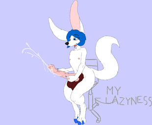 animal_genitalia animal_penis anthro balls big_balls big_ears big_penis black_nose blue_eyes blue_hair blue_nails bodily_fluids brown_penis colored_nails cum cumshot ejaculation equine_genitalia equine_penis femboy genital_fluids genitals hair holding_penis huge_balls huge_penis hyper hyper_balls hyper_genitalia hyper_penis long_hair male masturbation nails nipples penis pink_nipples pink_penis solo text thick_thighs petrolwithcoffee canid canine fox mammal character_request hi_res