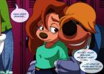 anthro clothing female hair imminent_rape imminent_sex red_hair text lawgick disney goof_troop roxanne_rover canid canine mammal comic english_text