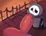 ambiguous_gender anthro big_penis bodily_fluids cloak clothing duo face_fucking genitals irrumatio male male/ambiguous oral oral_penetration penetration penile penis saliva saliva_on_penis sex simple_background opalniko hollow_knight hollow_knight:_silksong team_cherry carmelita_(hollow_knight:_silksong) sherma_(hollow_knight:_silksong) ant arthropod hymenopteran insect 2025 2d_animation animated frame_by_frame loop short_playtime intersex_(lore) male_(lore)