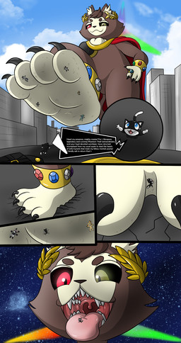 anthro armor belt belt_aside black_body black_fur blue_eyes bracers butt clothing clothing_aside feet flaunting foot_fetish foot_focus fur greek_clothing halo heterochromia jewelry kerchief_aside licking looming macro male male_pred markings mask mask_only micro nude open_belt open_mouth smothering step_pose stomping tail tail_markings text toes tongue vore white_body white_fur worship bloopah-bloopah animal_crossing atlus megami_tensei nintendo persona_(series) persona_5 sega daze isabelle_(animal_crossing) kralex morgana_(persona) noodles_(noodlesthebunny) phoenix_(electricsnowfox) sundae_(givemysundaeback) deity domestic_cat felid feline felis mammal tuxedo_cat absurd_res comic english_text hi_res