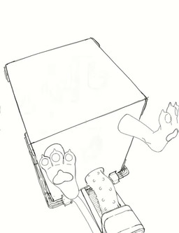 anal anal_penetration anthro balls bdsm bodily_fluids bondage bound box breasts container dildo dripping foreskin fucking_machine genital_fluids genitals gynomorph gynomorph_penetrated humanoid_genitalia humanoid_penis intersex intersex_anthro intersex_penetrated machine nipples penetration penis precum precum_drip sex_toy solo unknown_artist canid canine mammal 2d_animation animated digital_media_(artwork) frame_by_frame monochrome short_playtime sound webm