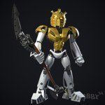 1:1 3d_(artwork) armor better_version_at_paywall biomechanical bionicle blender_(artwork) digital_media_(artwork) gabby94 glowing glowing_eyes gold_body gradient_background hi_res humanoid lego looking_at_viewer machine male mask not_furry robot robot_humanoid silver_body simple_background solo staff takanuva toa white_body yellow_eyes