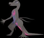 5_fingers 5_toes ambiguous_gender anthro biped black_body black_skin feet fingers purple_body purple_skin simple_background solo toes transparent_background alexalan nintendo pokemon generation_7_pokemon pokemon_(species) salazzle scalie 2016 alpha_channel