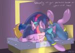 eyes_closed feathered_wings feathers female feral horn purple_body purple_feathers sleeping solo text wings mistydash friendship_is_magic hasbro my_little_pony mythology twilight_sparkle_(mlp) equid equine mammal mythological_creature mythological_equine winged_unicorn 2015 english_text