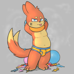 anthro balloon balloon_fetish balls_outline belly bodily_fluids briefs bulge clothing countershading cum cum_in_clothing cum_in_underwear cum_through_clothing cum_through_underwear detailed_bulge evil_grin freckled_face freckled_legs freckled_thighs freckles fur genital_fluids genital_outline grey_background hands_behind_head inflatable male navel orange_body orange_fur popped_balloon sheath_outline simple_background skin_folds smile solo standing tail tongue tongue_out underwear wet wet_clothing wet_underwear young young_anthro young_male badipoki nintendo pokemon buizel generation_4_pokemon pokemon_(species) absurd_res hi_res