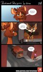 2020 anthro barefoot bodily_fluids bottomwear brown_body brown_fur canid canine clothed clothing comic deer detailed_background dialogue disney duo english_text feet female fennec_fox finnick_(zootopia) fox fully_clothed fur hi_res high-angle_view male mammal medium_truck shorts siroc sitting speech_bubble sweat sweatdrop text truck_(vehicle) true_fox url van vehicle zootopia
