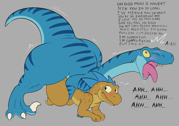 anal announcing_orgasm anthro anthro_on_feral anthro_penetrated bestiality big_butt blush butt dialogue duo feral feral_penetrating feral_penetrating_anthro from_behind_position huge_butt male male/male male_penetrated male_penetrating male_penetrating_male nude open_mouth penetration profanity raised_tail sex size_difference tail text tongue tongue_out mukihyena halo_(series) microsoft xbox_game_studios kiggy one_(mukihyena) alien dinosaur dromaeosaurid kig-yar prehistoric_species reptile ruuhtian saurischian scalie theropod utahraptor digital_media_(artwork) english_text hi_res