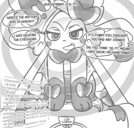 ambiguous_gender arms_tied bdsm bound bound_viewer bow_(anatomy) bow_ribbon clothed clothing collar crown cute_fangs dialogue diaper duo fangs feral first_person_view gameplay_mechanics gloves_(marking) half-closed_eyes headgear heart_eyes heart_symbol hypnosis hypnotizing_viewer level_difference low-angle_view lying markings mind_control narrowed_eyes on_back open_mouth petplay pinned roleplay sitting sitting_on_another soiled_diaper speech_bubble spiral submissive submissive_pov teeth text text_box unclean_diaper used_diaper wearing_diaper ludis-luteo nintendo pokemon ribby_(ribbythesylvy) ambiguous_species eeveelution generation_6_pokemon pokemon_(species) sylveon 2023 absurd_res english_text hi_res monochrome signature