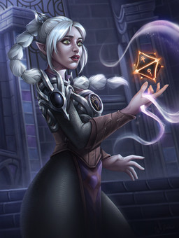 5_fingers accessory armor bent_arm black_clothing black_dress black_eyebrows braided_hair braided_ponytail breastplate brick_wall clothed clothed_female clothed_humanoid clothing dress eyebrows eyelashes female female_humanoid fingernails fingers fully_clothed fully_clothed_female fully_clothed_humanoid gauntlets gloves green_eyes grey_hair hair hair_accessory handwear humanoid_pointy_ears light lips long_hair magic magic_object magic_user nails not_furry outside pauldron pointy_ears ponytail red_lips solo stairs tan_body tan_fingernails tan_nails tan_skin wall_(structure) marie_gelebart baldur's_gate baldur's_gate_3 larian_studios shadowheart_(baldur's_gate) elf half-elf high_elf humanoid hybrid 2024 absurd_res colored digital_media_(artwork) digital_painting_(artwork) hi_res lighting painting_(artwork) portrait shaded three-quarter_portrait