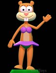 3d_modeling 3d_print anthro bikini bottomwear brown_body clothing female gesture simple_background skirt smile solo swimwear teeth two-piece_swimsuit waving sillytoys nickelodeon spongebob_squarepants sandy_cheeks mammal rodent sciurid 3d_(artwork) digital_media_(artwork) hi_res