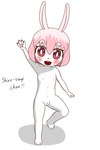 anthro blush clitoris female flat_chested fur genitals gesture hair looking_at_viewer navel nipples nude pink_eyes pink_hair plantigrade pussy solo standing waving white_body white_fur young young_anthro young_female gewalt yakami_hime_anime shirousagi lagomorph leporid mammal rabbit 2:3 hi_res