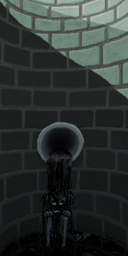 anthro brick brick_wall detailed_background fur grey_body grey_fur male oil sitting solo wall_(structure) demensa emil_(demensa) canid canine canis coyote domestic_dog hybrid mammal 1:2 2021 digital_media_(artwork) hi_res pixel_(artwork)
