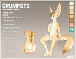 anthro balls color_swatch fennec_ears foreskin genitals male paws penis simple_background solo text sabotfennec crumpets_(sabotfennec) canid canine fennec_fox fox mammal true_fox absurd_res english_text hi_res model_sheet