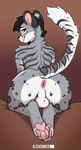 anthro anus backsack balls butt chibi ear_piercing feet femboy genitals helix_piercing hindpaw male markings needy nude pawpads paws penis piercing presenting presenting_anus presenting_hindquarters shy simple_background solo spots spotted_markings spread_anus spread_butt spreading striped_markings stripes submissive submissive_male tail toes azoomer tigris_astartes felid feline hybrid mammal pantherine siberian_tiger snow_leopard tiger hi_res