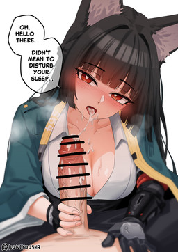 after_fellatio after_oral after_sex bangs big_breasts big_penis black_clothing black_fingerless_gloves black_gloves black_hair black_handwear blunt_bangs blush blush_lines bodily_fluids breasts breath censor_bar censored_genitalia censored_penis cleavage clothed clothing cum cum_drip cum_in_mouth cum_inside cum_on_breasts cum_on_face cum_on_penis cum_on_tongue cum_string dialogue dripping duo erection faceless_character faceless_human faceless_male female female_focus female_humanoid fingerless_gloves first_person_view genital_fluids genitals gloves greeting hair hand_on_penis handjob handwear holding_penis human_on_humanoid human_pov humanoid_focus ineffective_censorship inner_ear_fluff interspecies long_hair long_sleeves looking_at_viewer male male/female male_human male_pov open_mouth panting penile penis pupils red_eyes sex shirt simple_background solo_focus speech_bubble steamy_breath sweat sweaty_breasts sweaty_genitalia sweaty_penis talking_to_viewer text tongue tongue_out topwear tuft vein veiny_penis white_background white_clothing white_pupils white_shirt white_topwear kukiyuusha mihoyo zenless_zone_zero hoshimi_miyabi animal_humanoid canid canid_humanoid canine canine_humanoid fox_humanoid human humanoid mammal mammal_humanoid thiren censored digital_drawing_(artwork) digital_media_(artwork) english_text hi_res watermark