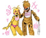 2024 absurd_res avian bird chicken colored duo female five_nights_at_freddy's five_nights_at_freddy's_2 galliform gallus_(genus) hi_res machine phasianid pitaya988 robot scottgames toy_chica_(fnaf) withered_chica_(fnaf)