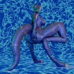 1:1 3d_(artwork) alien angry big_butt blender_(software) blender_cycles butt crouching digital_media_(artwork) don_bluth female hand_on_butt hand_on_own_butt hi_res huge_butt indane long_legs mantrin prison solo spread_legs spreading stith thick_thighs titan_a.e. yellow_sclera