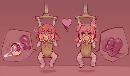 anal anal_masturbation anal_penetration anthro baby_bouncer bdsm blush bodily_fluids bondage bound buttplug chastity_cage chastity_device clothing cum cum_in_diaper cum_while_chaste diaper dildo double_penetration duo female genital_fluids internal loli male masturbation orgasm pacifier penetration plug_(sex_toy) sex_toy shaking strapped_in_toy tears trembling unclean_diaper vaginal vaginal_penetration vibrator young young_anthro skidoo riley_bunny robby_bunny lagomorph leporid mammal rabbit digital_media_(artwork)