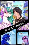 2016 absurd_res blue_hair blush clothed clothing comic dialogue dragk ellipsis english_text equid equine feathered_wings feathers female feral friendship_is_magic group hair hasbro hi_res horn human long_hair male mammal multicolored_hair my_little_pony mythological_creature mythological_equine mythology open_mouth outside princess_celestia_(mlp) princess_luna_(mlp) text twilight_sparkle_(mlp) winged_unicorn wings