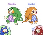 angry anthro apron apron_only blue_body brown_body clothing exclamation_point female green_body group lidded_eyes mostly_nude question_mark sharp_teeth simple_background surprise teeth text tired white_background yellow_body guywiththepie animal_crossing nintendo mabel_able sable_able coendou eulipotyphlan hedgehog mammal new_world_porcupine porcupine rodent 2022 hi_res sibling_(lore) sister_(lore) sisters_(lore)