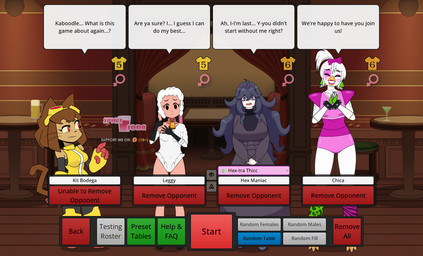 anthro beak beer_mug bell bell_collar big_breasts black_clothing black_hair bow_(feature) breasts brown_body brown_hair chair clothing collar curtains curtains_open dialogue dialogue_box ears_down eyewear eyewear_on_head feathers female female_symbol fur furniture gameplay_mechanics gender_symbol goggles goggles_on_head green_ear_jewelry green_ear_ring group hair hud huge_breasts inventory leg_warmers legwear machine name_tag not_furry pivoted_ears speech_bubble symbol table tail text whiskers white_body white_fur white_hair wool_(fur) yellow_clothing yellow_eyewear yellow_goggles spicysoda third-party_edit droopy_(series) five_nights_at_freddy's five_nights_at_freddy's:_security_breach gameoverse glitch_productions metro-goldwyn-mayer nintendo patreon pokemon scottgames sheep_wrecked steel_wool_studios strip_poker_night_at_the_inventory glamrock_chica hex_maniac kit_bodega leggy_lamb animatronic avian bird bovid caprine chicken domestic_cat domestic_sheep felid feline felis galliform human humanoid mammal phasianid robot sheep 2026 digital_media_(artwork) english_text screencap_edit signature watermark