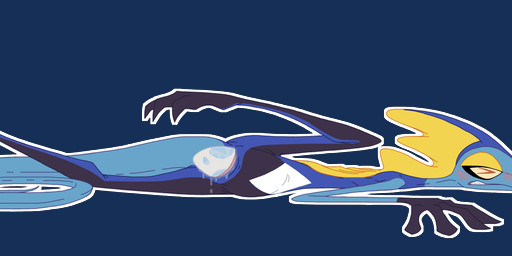 3_toes 5_fingers ambiguous_fluids ambiguous_gender animal_genitalia anthro blue_body blush blush_lines clenched_teeth cloaca contiguous_snout crawling egg eyes_closed feet feral fin fingers genitals head_fin long_tail on_ground outline oviposition simple_background skinny slim solo stretching tail teeth toes transparent_background white_outline yellow_sclera nal_wt nintendo pokemon generation_8_pokemon inteleon lizard pokemon_(species) reptile scalie 2026 absurd_res alpha_channel colored_line_art hi_res watermark