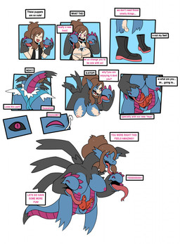 3_heads alternate_species anthro black_sclera bodily_fluids boots bottomwear breast_expansion breasts brown_hair chest_tuft clothing corruption cum cursed_object denim denim_bottomwear denim_clothing denim_shorts describing_smell dialogue ejaculation expansion exposed_breasts female footwear fused_toes fusion gender_transformation genital_fluids genitals growth hair head_growth herm human_to_anthro intersex licking long_tongue masturbation mind_control multi_genitalia multi_head multi_penis nipples oral penile penis penis_lick possession semi-anthro sex sharp_teeth shoes shorts snout solo species_transformation tail tail_growth teeth text tongue tongue_out torn_clothing transformation transformation_sequence tuft wings lewdydoo nintendo pokemon hilda_(pokemon) generation_5_pokemon human hydreigon mammal pokemon_(species) scalie comic english_text hi_res