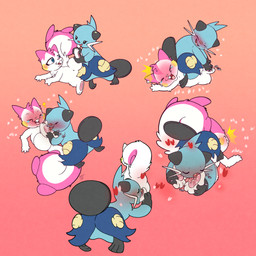 ambiguous/ambiguous ambiguous_gender bar_emanata blush blushing_profusely bodily_fluids crying_laughing emanata feet foot_fetish foot_in_mouth foot_lick foot_play foot_rub heart_symbol laugh licking licking_paws otter_tail pawpad_squish pawpads pink_stripe saliva tail tears tickling tickling_feet tongue yellow_cheeks argon_vile nintendo pokemon dewott generation_4_pokemon generation_5_pokemon pachirisu pokemon_(species) 1:1 hi_res