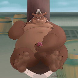 4_toes antennae_(anatomy) balls barrel belly bodily_fluids brown_body detailed_background dripping ear_piercing ear_ring erection feet fist genital_fluids genitals gradient hammock hand_on_nipple hand_on_penis humanoid_genitalia humanoid_penis leaking_precum looking_at_genitalia looking_at_penis looking_down looking_down_at_genitalia looking_down_at_penis looking_pleasured lying male masturbation moobs navel nipple_fetish nipple_pinch nipple_play nipples obese obese_male on_back overweight overweight_male penile penile_masturbation penis piercing pinch precum precum_drip red_eyes ring_(jewelry) ring_piercing ship smile solo spread_legs spread_toes spreading sweat sweatdrop sweaty_balls sweaty_body sweaty_face sweaty_genitalia teeth thick_arms toes vehicle watercraft bastardpalace disney treasure_planet grewnge_(treasure_planet) alien alien_humanoid humanoid 1:1 absurd_res hi_res signature
