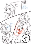 anthro body_control breasts female female/female paws soul soul_sex soul_stealing text yujiuchuixue canid canine fox ghost humanoid mammal spirit chinese_text