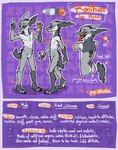 anthro big_ears cheek_tuft facial_tuft featureless_crotch fingerpads fur grey_body grey_ears grey_eyes grey_fur grey_inner_ear head_tuft leg_markings looking_at_viewer male markings narrowed_eyes nude open_mouth orange_pawpads orange_sclera orange_stripes pawpads socks_(marking) solo standing striped_arms striped_legs striped_tongue stripes tongue tuft 0ct0m0n0 hi_res model_sheet