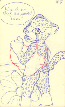 4_fingers anthro bottomless box_fan butt clothed clothing clothing_lift dialogue dress dress_lift electric_fan facial_markings female fingers head_markings in_heat looking_at_viewer looking_back markings simple_background solo spots standing tail talking_to_viewer tear_(marking) text white_background young young_anthro sogaroth felid leopard mammal pantherine blue_and_white english_text hi_res monochrome spot_color traditional_media_(artwork)