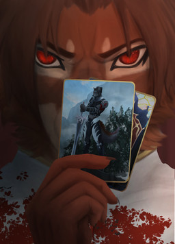 anthro card internal male prince royalty solo dansats canid canine canis mammal red_wolf wolf absurd_res hi_res