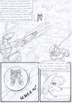 amputee anthro building dialogue disability duo_focus female flying_machine force_field fur group gun hair hole_(pit) long_ears long_hair machine mecha melee_weapon motion_lines onomatopoeia open_mouth ranged_weapon smoke solo sound_effects speech_bubble stab surprise surprised_expression sword swordgun text trio weapon window kitfox-crimson stolen_generation professor_virginia_burret canid canine canis mammal implants_(disambiguation) black_and_white comic english_text monochrome sketch