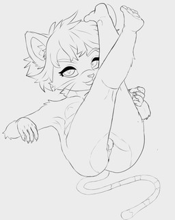 anthro anus balls biped butt crossed_legs genitals legs_up looking_at_viewer male male_anthro naughty_face perineum presenting presenting_anus presenting_balls presenting_hindquarters solo young young_anthro young_male smol_boye domestic_cat felid feline felis mammal hi_res