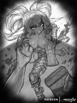 areola armor big_breasts breasts broken_armor cleavage clothed clothing defeated duo feet female genitals huge_breasts humanoid_pointy_ears imminent_rape inverted_nipples leg_grab long_ears male male/female nipples on_ground pigtails pointy_ears pussy thick_thighs torn_clothing mayhem_(artist) league_of_legends riot_games tencent poppy_(lol) human humanoid mammal yordle 3:4 hi_res monochrome