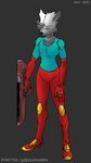 9:16 anthro anti_hero canid canine canis clothing female harpseal hi_res mammal mercenary plasma_blaster plasma_gun solo stare suit tactical_gear tactical_gloves wolf yellow_eyes