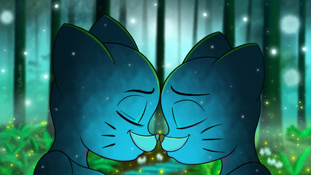 age_difference anthro blue_body blue_fur duo duo_focus ears_up ethereal eyes_closed face_focus female fog foggy_background forest forest_background fungus fur glowing group happy heart_symbol implied_incest implied_nudity intimate intraspecies larger_female light light_beam love male male/female markings mushroom nature nature_background nose_to_nose nuzzling older_female pathway plant shrub size_difference smile smiling_at_another smiling_at_partner spores sunbeam sunlight touching_foreheads tree whisker_markings whiskers wordless_love captain_mooncat cartoon_network the_amazing_world_of_gumball gumball_watterson nicole_watterson arthropod beetle elateroid elemental_creature felid feline firefly fungi_fauna insect mammal 16:9 2025 4k absurd_res hi_res signature widescreen mother_(lore) mother_and_child_(lore) mother_and_son_(lore) parent_(lore) parent_and_child_(lore) parent_and_son_(lore) son_(lore)