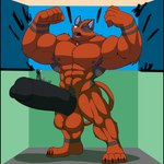 4_toes 5_fingers abs anthro areola balls biceps big_balls big_muscles big_penis biped body_size_growth duo erection feet fingers foreskin fur genitals glans grey_body grey_fur growth huge_balls huge_penis humanoid_genitalia humanoid_penis hyper hyper_genitalia hyper_penis inside larger_anthro larger_male macro male muscle_growth muscular muscular_anthro muscular_male nipples nude orange_body orange_fur penis sitting_on_penis size_difference size_transformation smaller_anthro smaller_male standing suspended_by_penis tail text toes transformation intimatewolf nintendo pokemon sirus canid canine canis generation_7_pokemon mammal pokemon_(species) torracat wolf 1:1 2020 digital_media_(artwork) hi_res