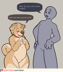 4_fingers answer asking asking_another asking_why blush bodily_fluids brown_body brown_fur brown_nose collar collar_only color_coded color_coded_speech_bubble color_coded_text dialogue duo featureless_crotch fingers fur grey_body grey_skin humanoid_hands index_to_index male nude patreon_logo question red_collar simple_background slightly_chubby speech_bubble standing sweat tail talking_to_another text ketei patreon anon ketei_(character) canid canine canis domestic_dog human mammal shiba_inu spitz 2020 digital_media_(artwork) english_text hi_res url