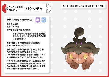 black_hair border female food fruit genitals hair nipples pink_body pink_skin plant pokedex pokedex_entry pokedex_number pumpkin purple_eyes red_border simple_background text vulva white_background yellow_nipples nikunigushii nintendo pokemon elemental_creature flora_fauna generation_6_pokemon pokemon_(species) pumpkaboo absurd_res hi_res japanese_text translation_request