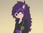 anthro cigarette eye_bags eyes_closed female fur grin hair holding_cigarette holding_object looking_at_viewer pupils purple_body purple_fur purple_hair purse red_pupils smile smiling_at_viewer solo spiral_pupils star_polygon teeth turning ricksteubens sega sonic_the_hedgehog_(series) sonic_underground tamers12345's_sonic_underground queen_aleena_hedgehog eulipotyphlan hedgehog mammal 2021 4:3 animated animated_png