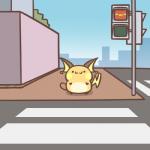 1:1 2016 ambiguous_gender anthro fur generation_1_pokemon low_res nintendo pokemon pokemon_(species) raichu rairai-no26-chu sidewalk solo standing