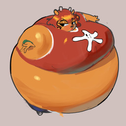 anthro belly big_belly big_breasts breasts clothing female huge_belly inflation overweight red_clothing red_shirt red_topwear shirt solo spherical_inflation topwear nuumatic parappa_the_rapper sony_corporation sony_interactive_entertainment um_jammer_lammy lammy_lamb 1:1 2021 hi_res