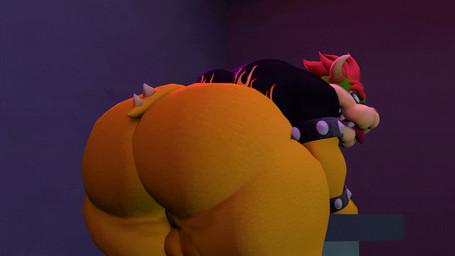 animated_gif anthro ass_up balls big_butt bottomless bouncing_balls bouncing_butt bouncing_tail bracelet butt clapping clothed clothing furniture genitals hair horn huge_butt huge_thighs jewelry looking_at_viewer looking_back looking_pleasured male multicolored_body on_table presenting presenting_hindquarters red_hair shirt shirt_only short_tail smile smiling_at_viewer solo spiked_bracelet spikes table tail tail_motion thick_thighs tongue tongue_out topwear topwear_only twerking two_tone_body wide_hips yellow_body xeytech mario_bros nintendo super_smash_bros. bowser koopa scalie 16:9 3d_(artwork) 3d_animation animated digital_media_(artwork) loop short_playtime source_filmmaker_(artwork) widescreen